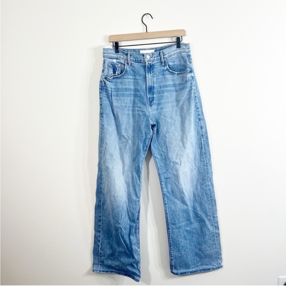 MOTHER The Lasso Heel Left in the Dust Light Wash Wide Leg Jeans, EUC, 34 - Picture 6 of 12